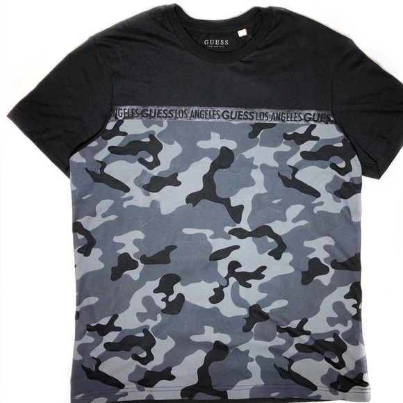 guess camo t shirt